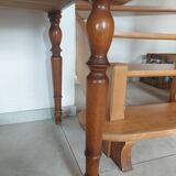 Wooden desk, leather top, extensions