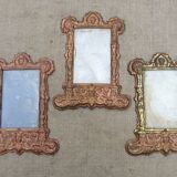 Set of 3 old tin frames stamped late nineteenth century