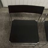 Set of 3 minimalist X line chairs by Niels Jorgen Haugesen for Hybodan circa 1970