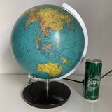 Vintage globe 1976 German terrestrial (French) JRO changeable image - 34 cm