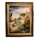 Oil painting on canvas “Hameau” signed Pieronevo