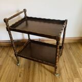Wooden serving trolley