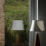 Modern Danish, a conical table lamp in teak, 1980s.