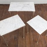 Nesting tables bronze and marble