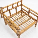 Vintage rattan armchairs Vivai del Sud 1970s , set of 2