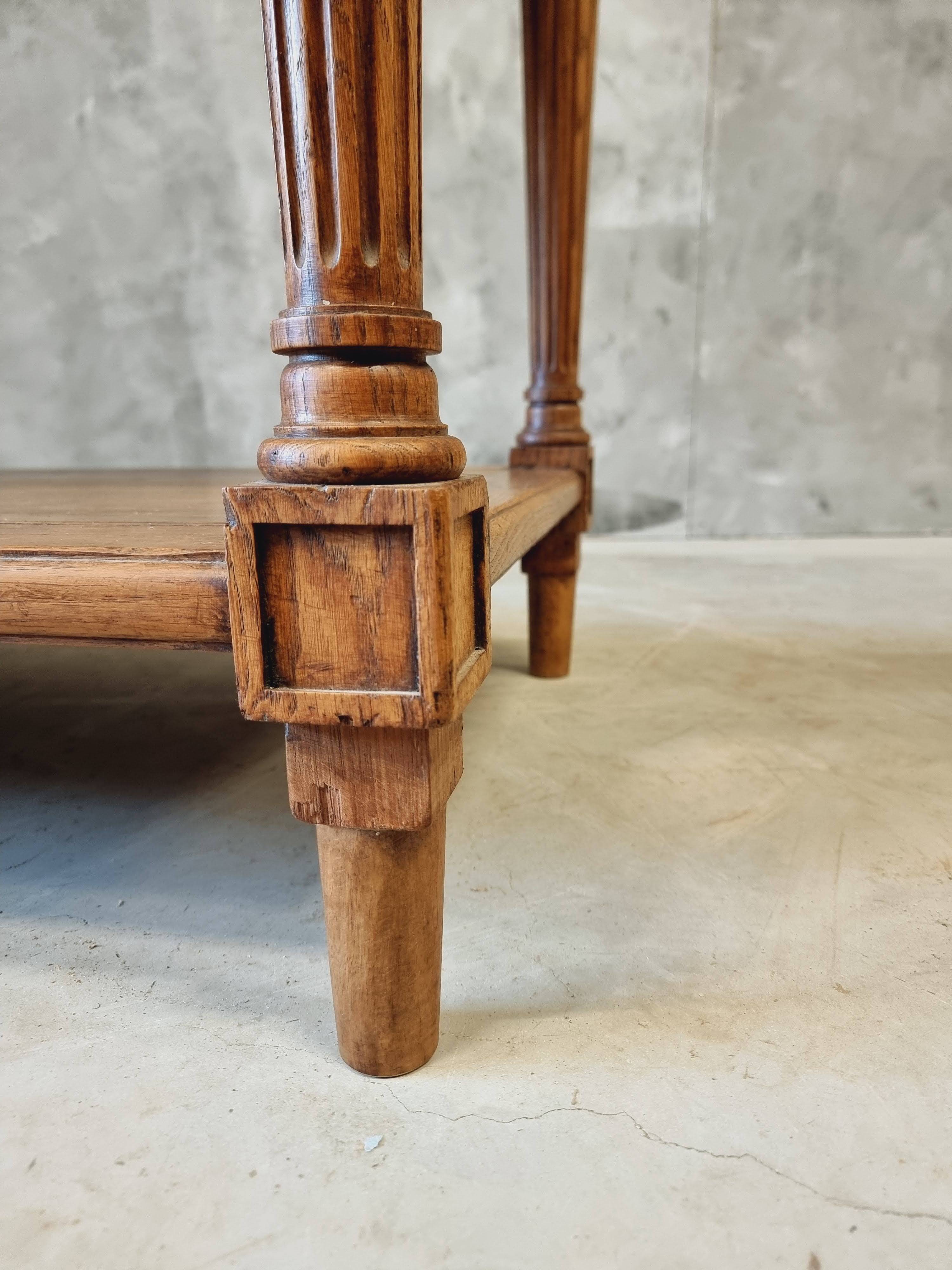 Antique drapers table side table kitchen island oak