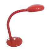Lampe de bureau vintage en métal laqué rouge orientable 1970