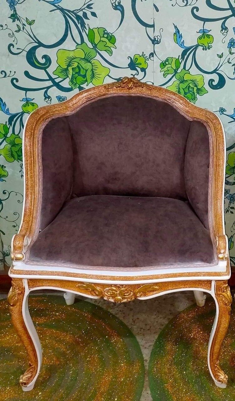 A pair of armchairs Louis XV style