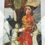 Peinture "femme abstraite" signée H.Misonne