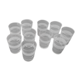 Lot de 10 verres anciens avec bandes granitées et dorées