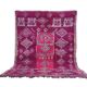 Purple vintage moroccan rug 228 x 317 cm - Handmade Berber Wool Rug