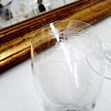 Set of 6 chiseled crystal aperitif glasses