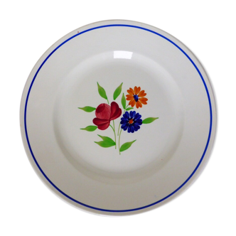 Vintage round dish in Badonviller porcelain