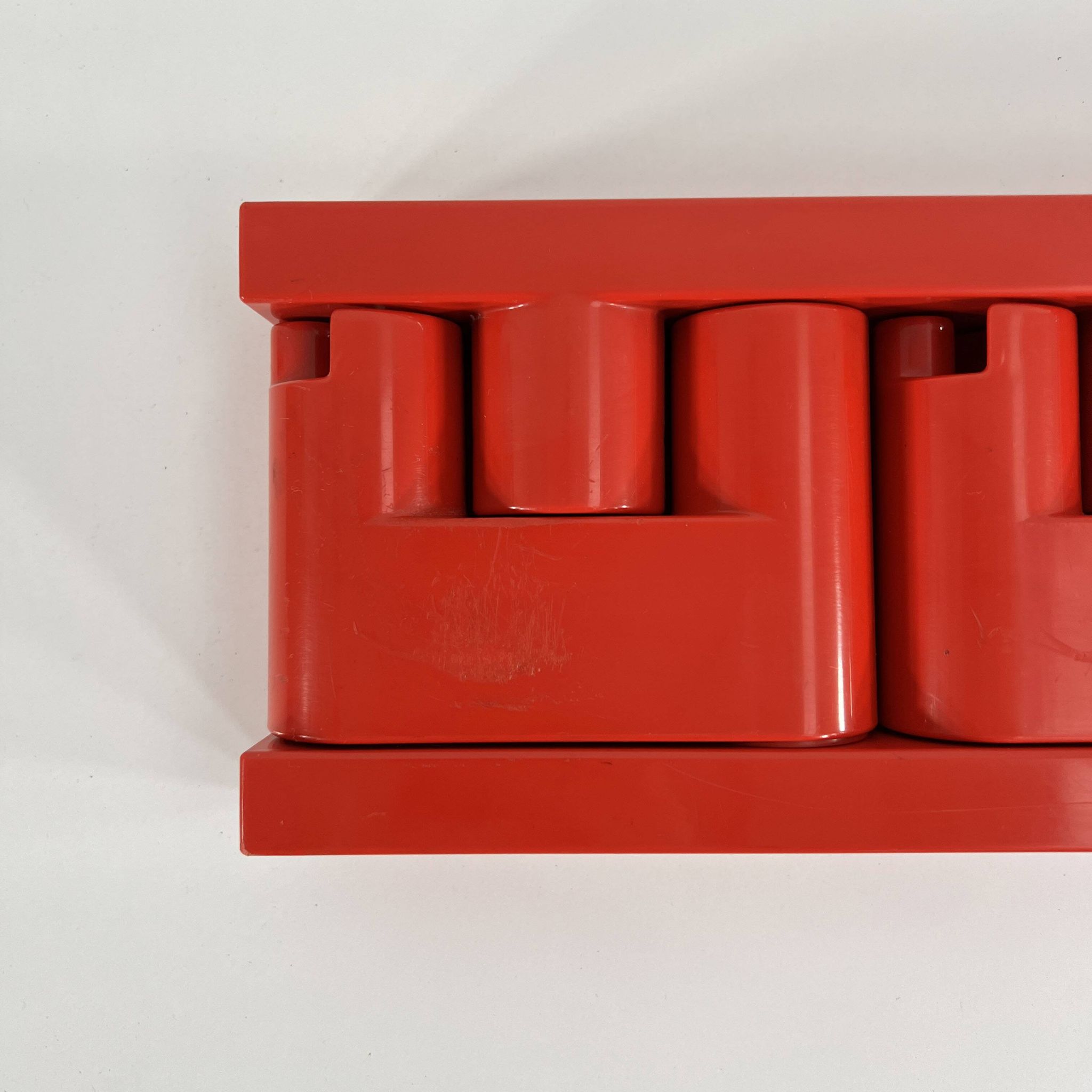 Red “Minivip” wall coat rack by Benanti & Brunori for Velca Legnano, 1970s