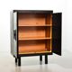 De Coene Style Black Highboard with Red Accents. Belgium, 1960s.