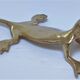 Massive brass lizard signed Zak sculptural design