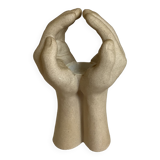 Hand-shaped candle holder