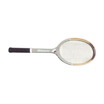 Old lady ace wood and leather vintage tennis racquet
