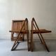 set of 4 italian wooden folding chairs by Aldo Jacober, design 1960 - 1970