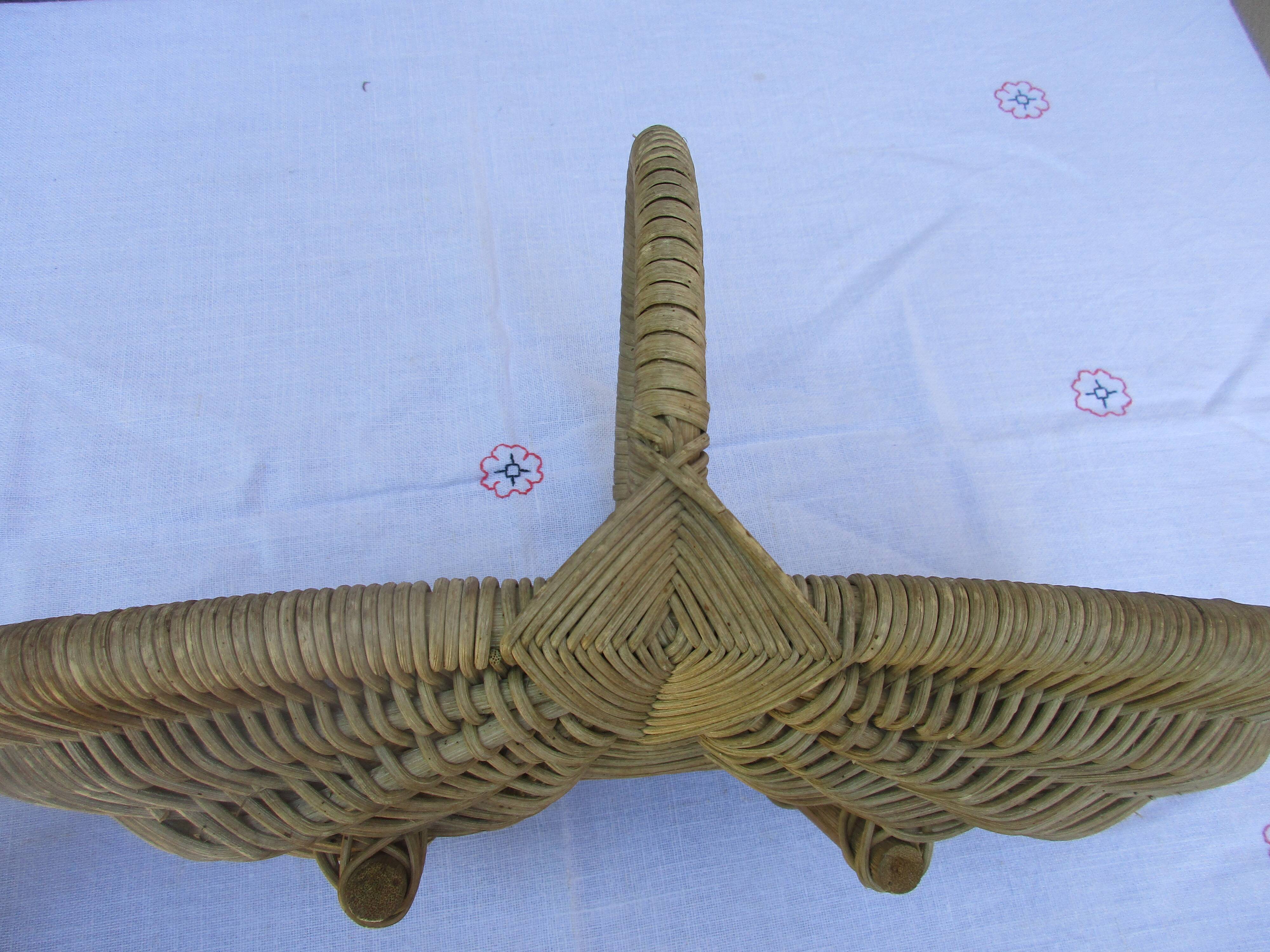 Rattan handle basket