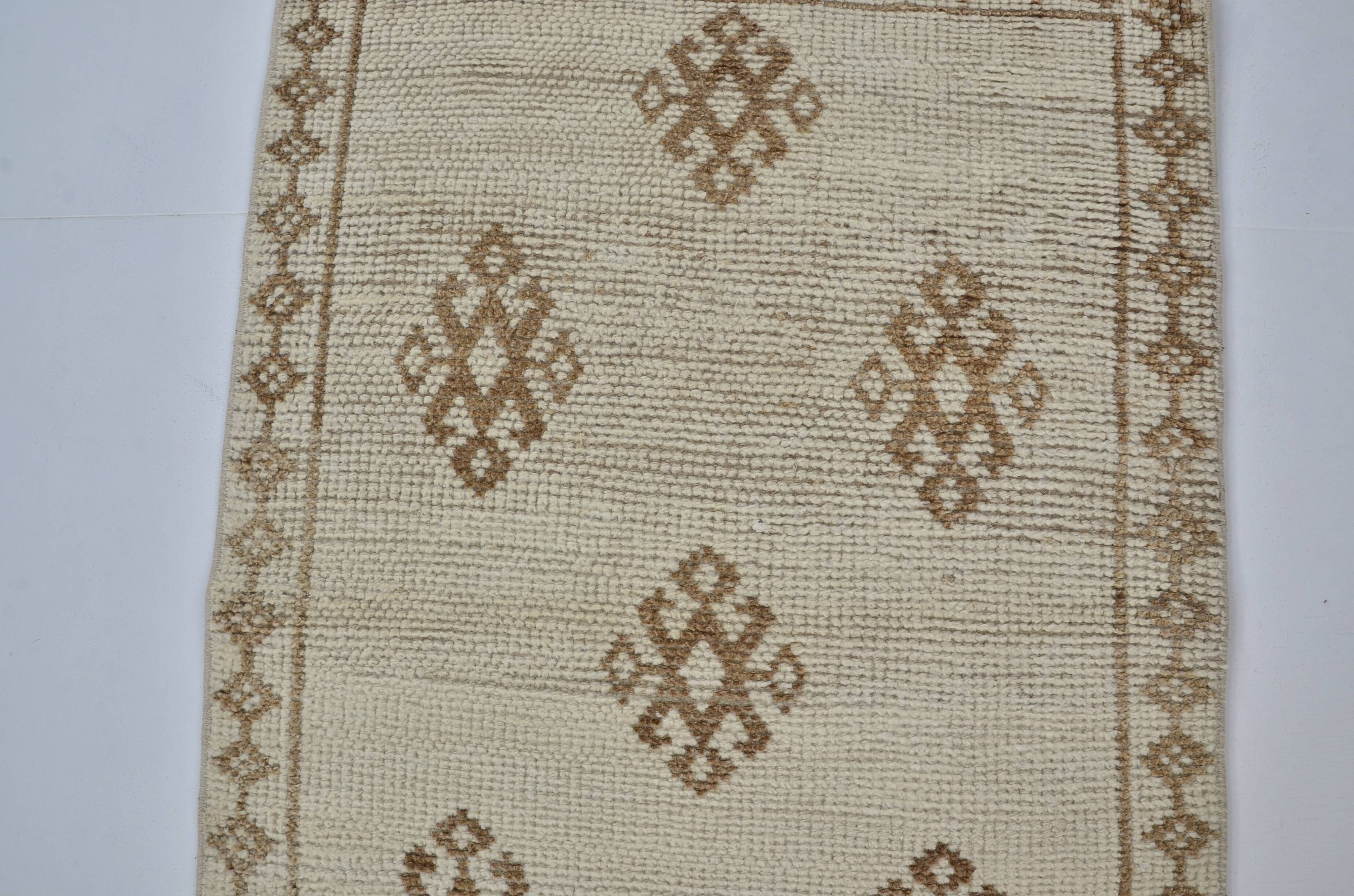 Anatolian Handknotted White Turkish Runner sku 2073