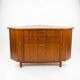Scandinavian corner unit in teak from the 1960s.
