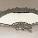 Baroque mirror fan in the Louis XV style, silver bronze Napoleon III