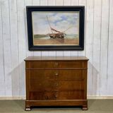 Late 19th century Louis Philippe chest of drawers in walnut and fir