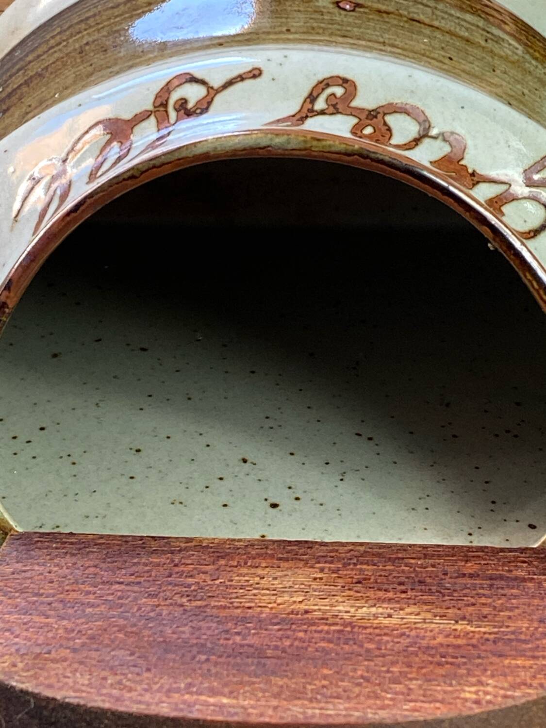Large salt box in stoneware