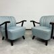 Art Deco blue club chairs