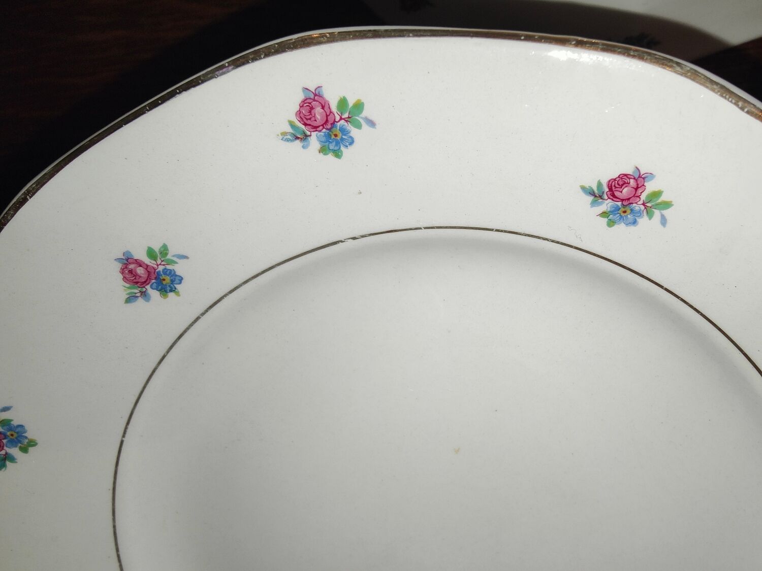 Old service 28 pieces porcelain KG Keller and Guérin Lunéville France decorated with flowers Rosita XIXth Century