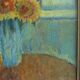 painting oil on canvas sunflowers still life signed