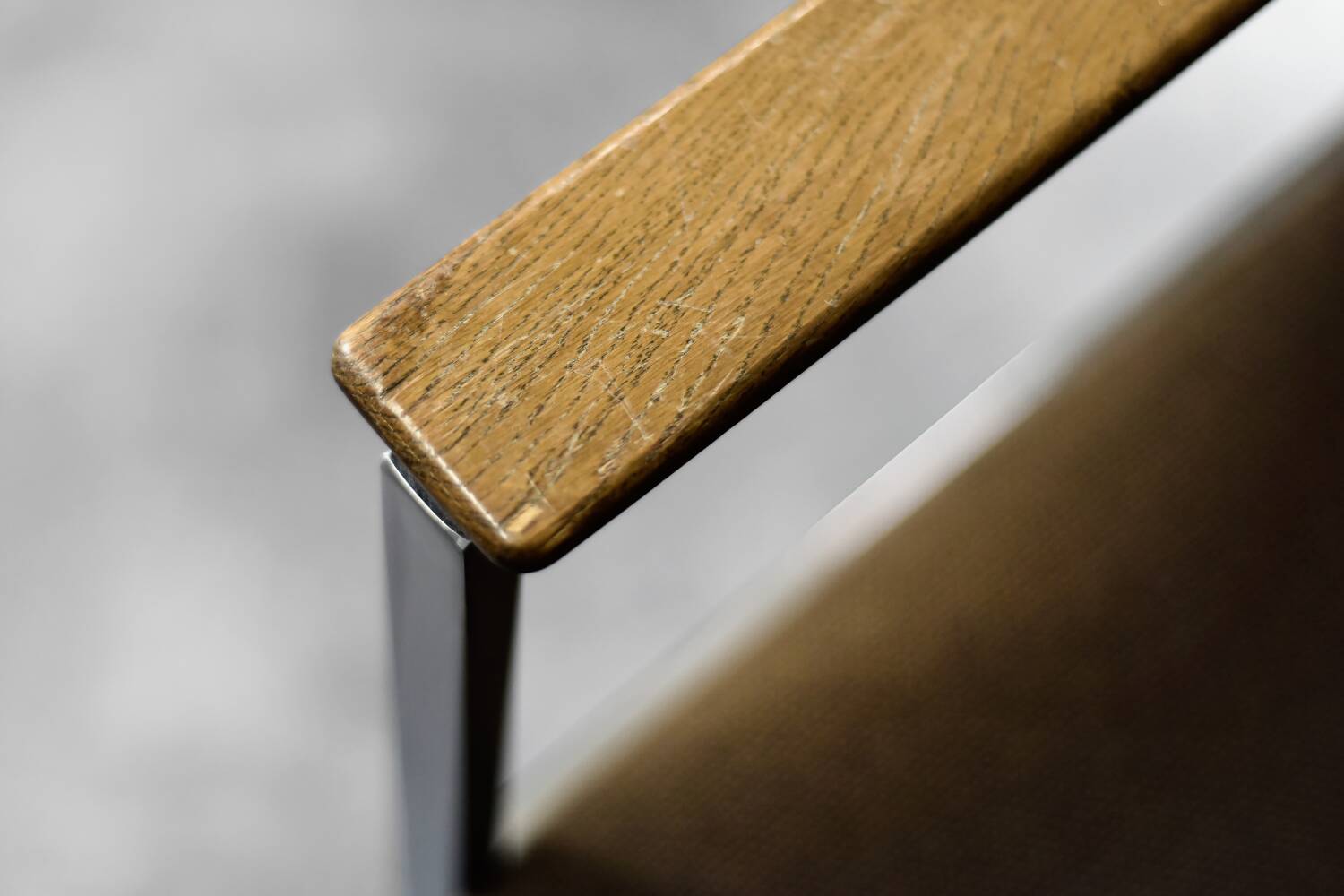 Mid-century modern brown German conference chair, made by Drabert, 1970.