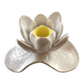 White water lily candle holder