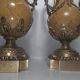 Paire de Cassolettes XIXe Napoléon III en marbre et bronze 