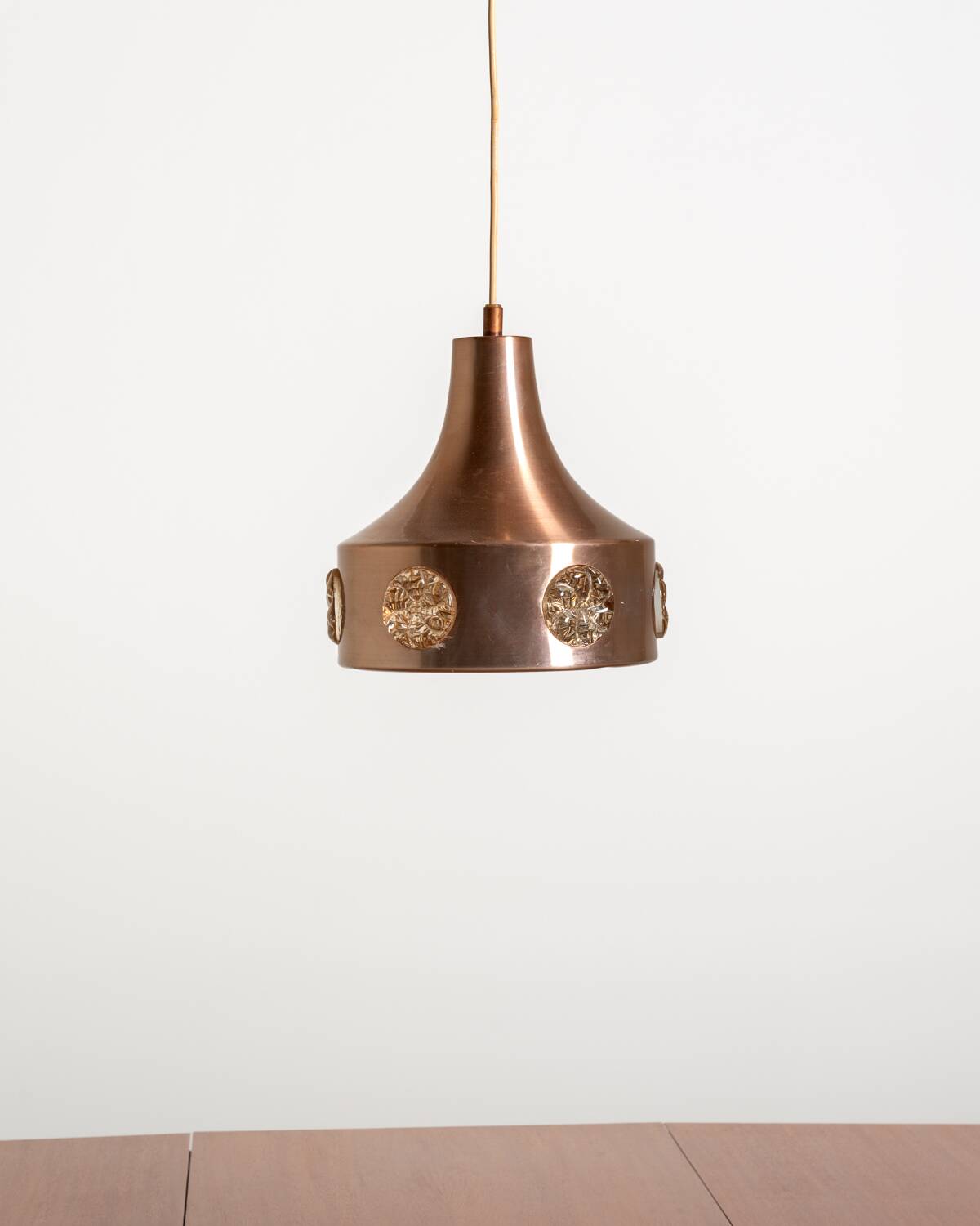 Swedish metal and glass pendant lamp, 1960s/70s