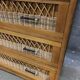 Chest of drawers vintage rattan and oak compass feet