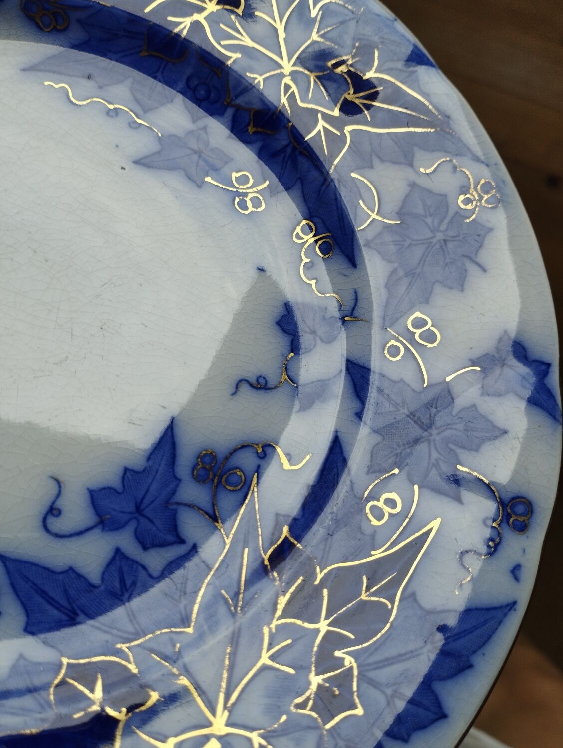 Set of 4 Bryonia model dessert plates from Sarreguemines U&C, between 1880 and 1900