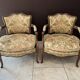 Paire de fauteuil cabriolet, bergères de style Lous XV