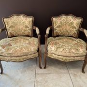 Pair of convertible armchairs, Lous XV style bergères