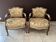 Paire de fauteuil cabriolet, bergères de style Lous XV