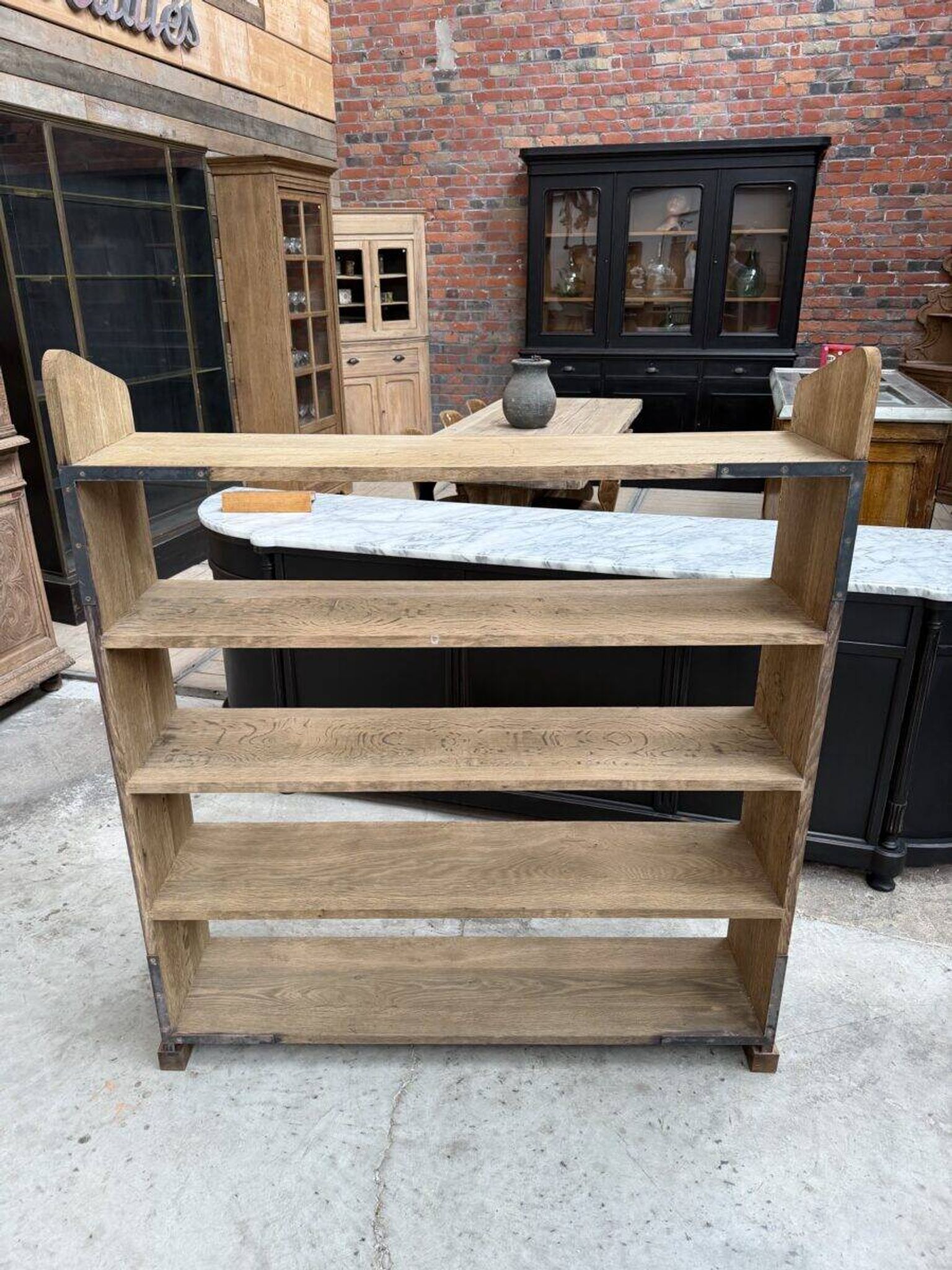 1950s oak shelf
