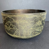 Carved bronze cup