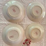 4 Sarreguemines Terre de Fer Deep Plates Fontanges Model