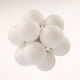 Kaiser Sputnik chandelier, molecular shape, 12 opal glasses, Germany, 1970s