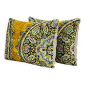 Set of 2 vintage velvet cushion covers 41x61 cm