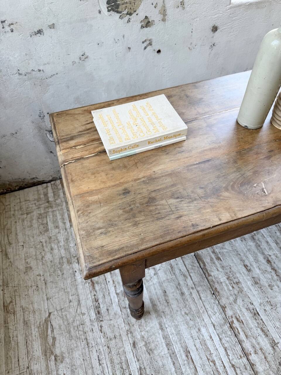 Table de ferme, bistrot en hêtre 1900