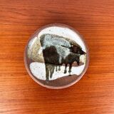 Danish studio pottery bowl from the mid-century by G.P., 1960s.