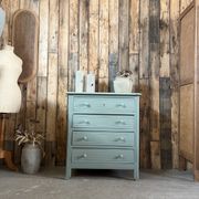 Commode de style Art Déco verte (rénovée)