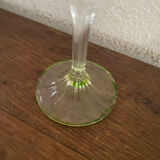 2 footed tulip glasses in crystal from the 1960s.